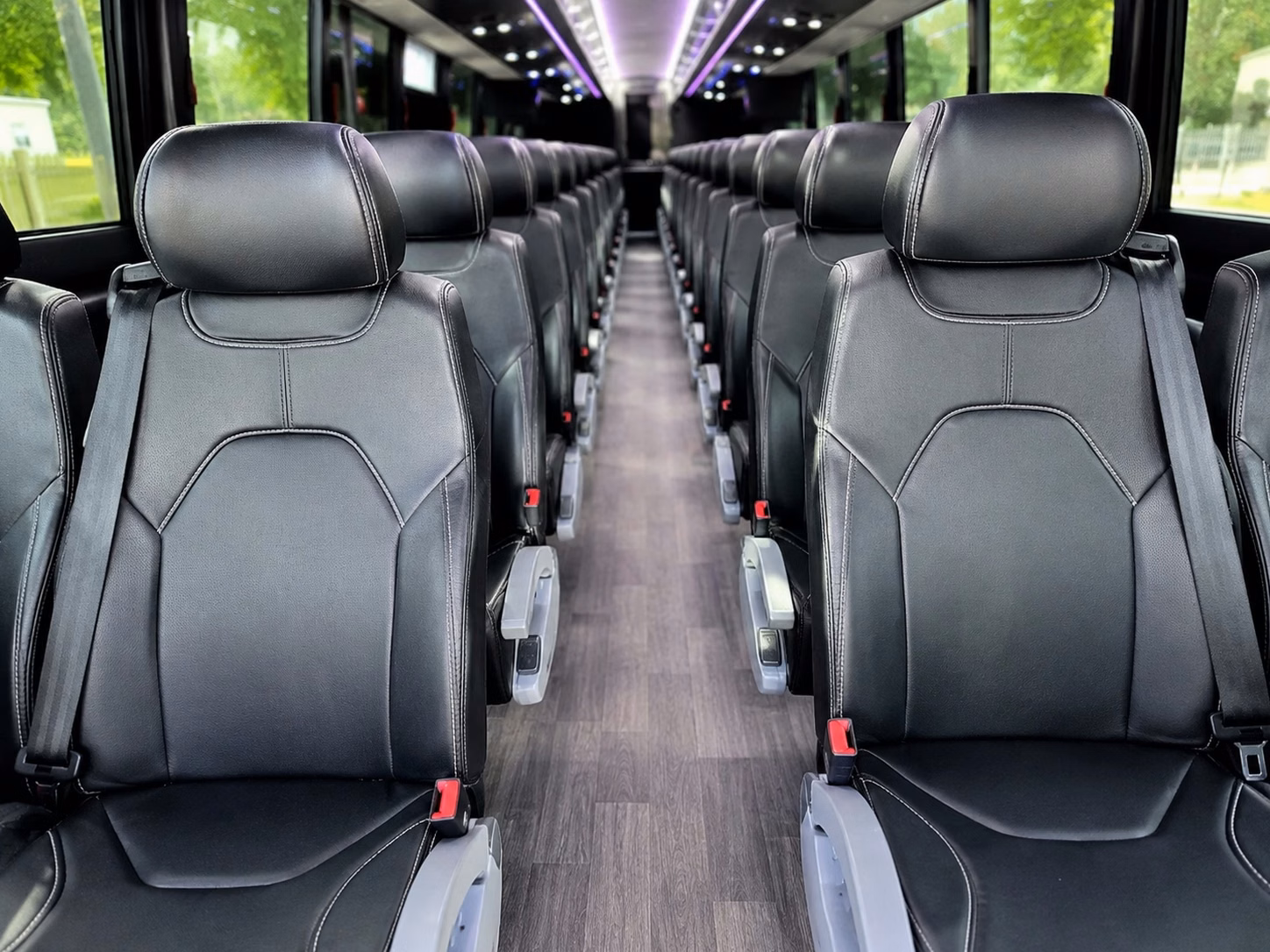 56 passenger charter bus interior